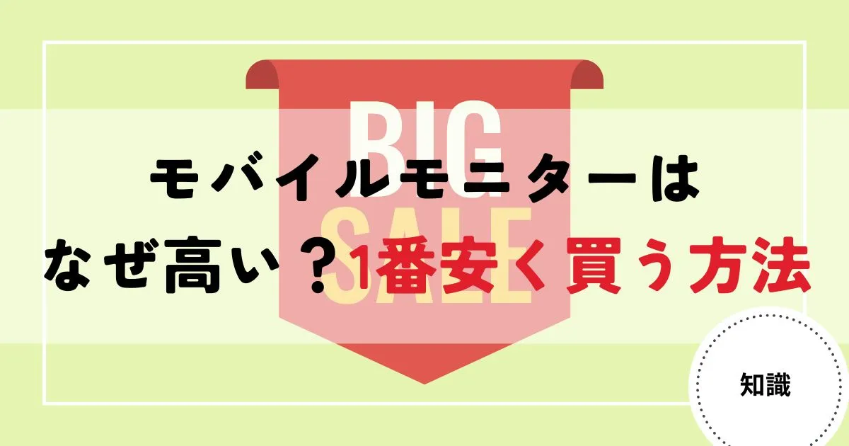 モバイルモニター　なぜ高い2