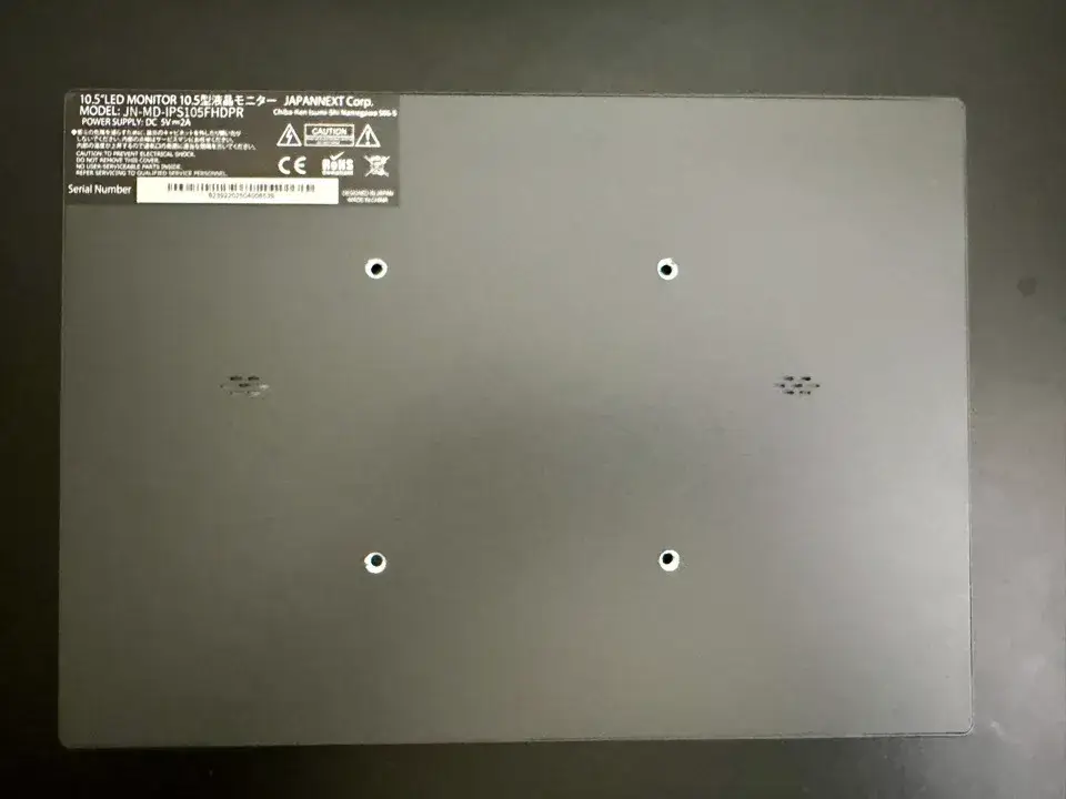 9JAPANNEXT JN-MD-IPS105FHDPR背面