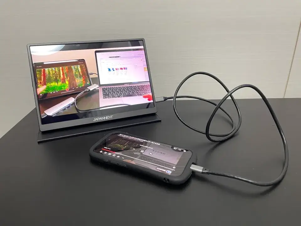 23JAPANNEXT JN-MD-IPS105FHDPRスマホ横