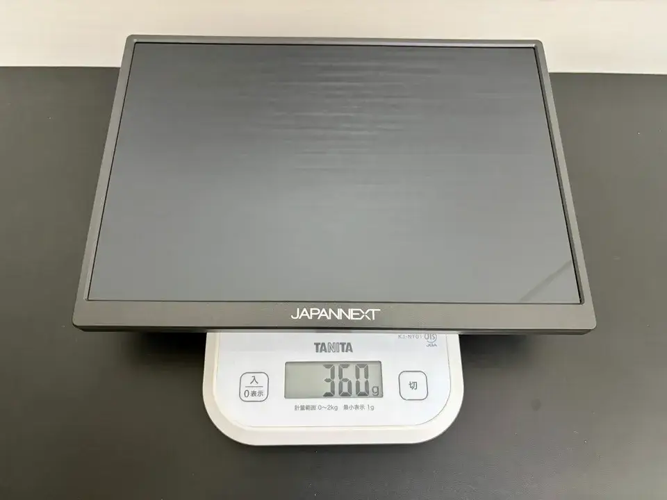 15JAPANNEXT JN-MD-IPS105FHDPR重さカバーなし