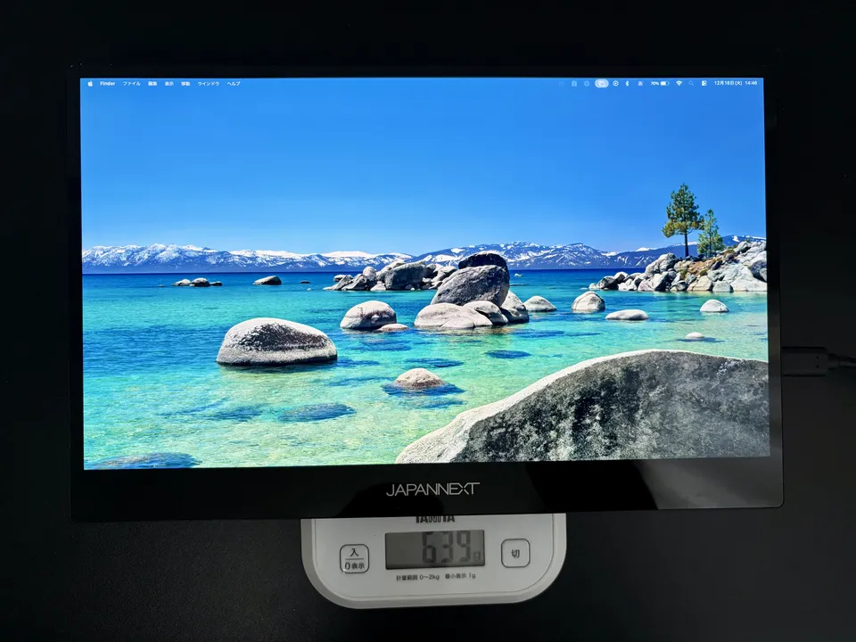 16JAPANNEXT_JNMDOLED1331UHDRT重さ_