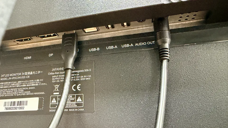 JN-IPSC34UQ2-C6の背面端子