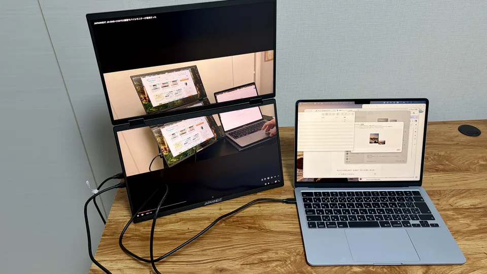 6JAPANNEXT_JNDMDIPS156U_MacBook接続ウィンドウ表示_